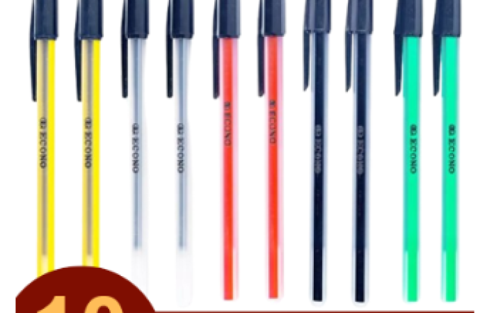 14% discount on Econo Ball Pen Black Ink - 10 Pcs